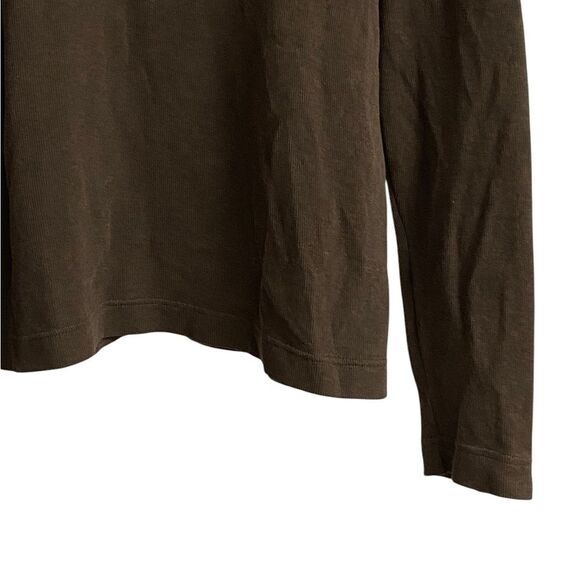 GAP Half-Zip Mock Neck Sweater Sweatshirt Men's Size M Brown Pullover Cotton - Picture 9 of 15